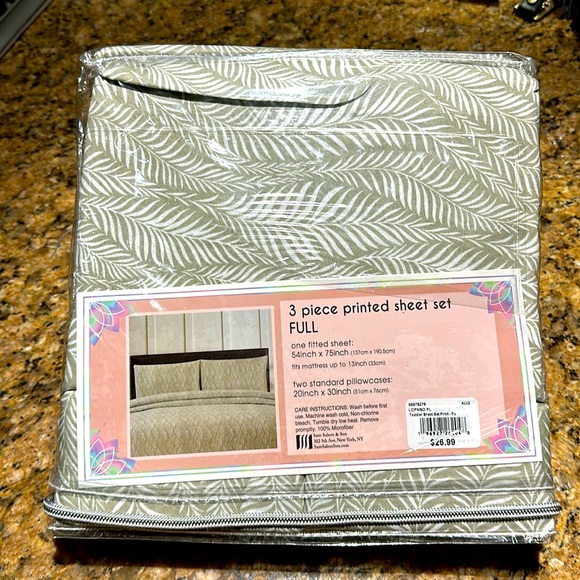 LULU & COCO Fern Pattern - 3 Piece Sheet Set - Picture 2 of 3